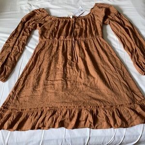 brooklynn’s solid jacquered ruffle dress